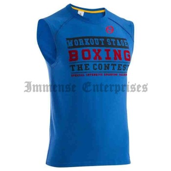 Men's Gym Boxing Tank Top, Blue